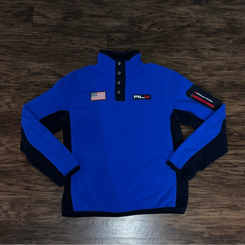 Polo Ralph Lauren RLX Fleece Jacket Technical Royal Blue Sport USA